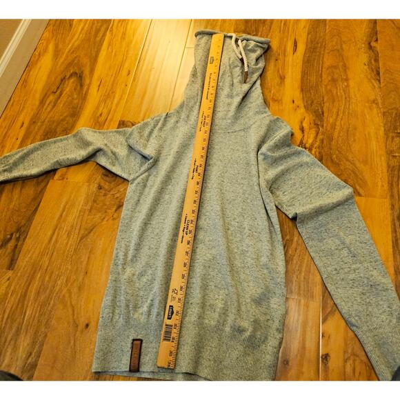 Naketano XL Gray Spackles Two Toned Cowl neck pullover Top. Soft. Unique. Rare - Picture 8 of 16